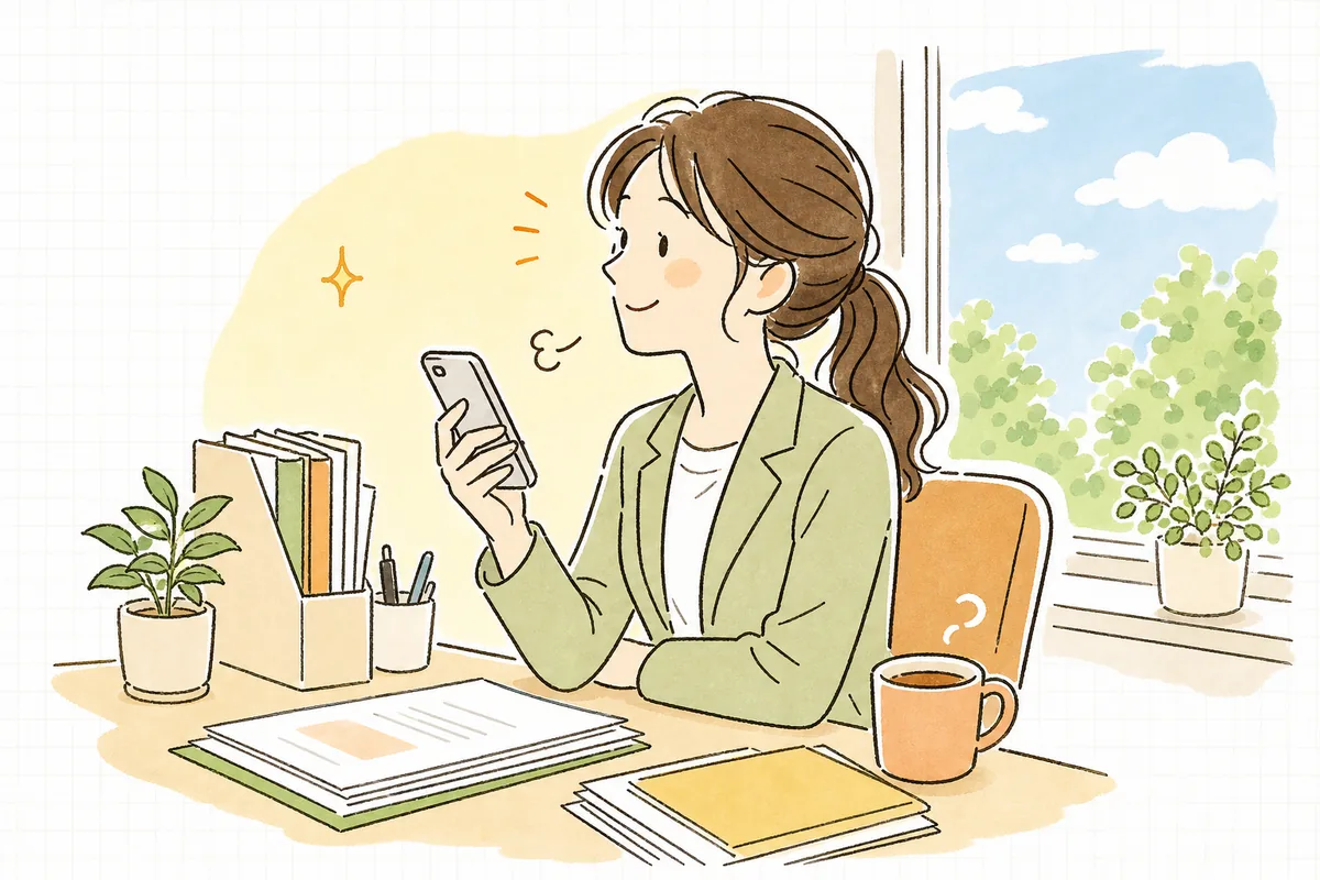 入居者と連絡が取れて、ほっと胸をなで下ろす賃貸管理担当者